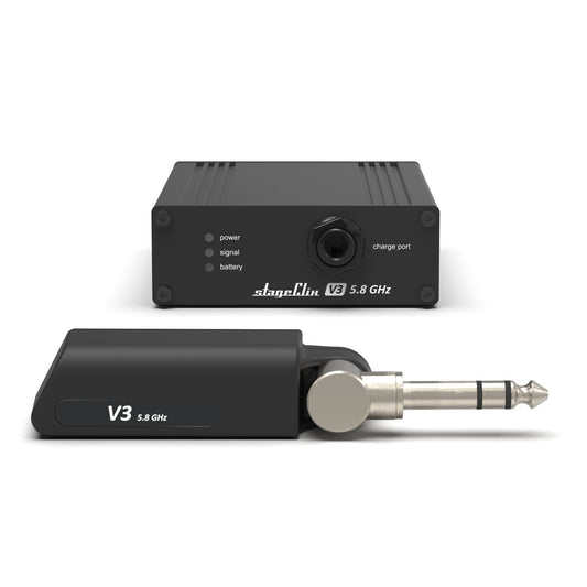 StageClix wireless audio systems V3 set plug and play guitar wirelessly