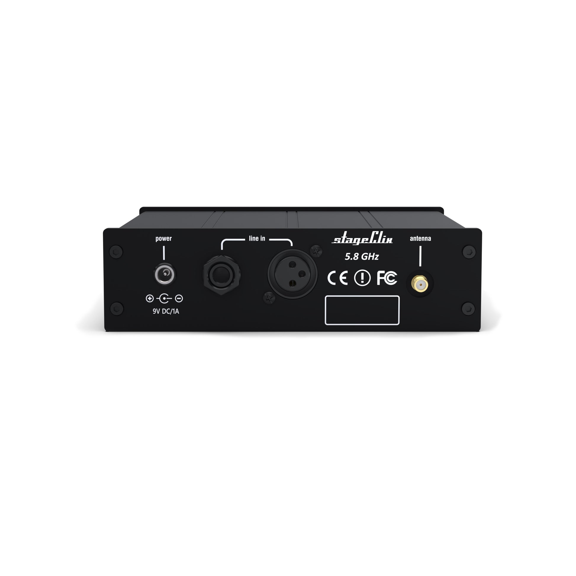 StageClix In-Ear black Transmitter from rear side